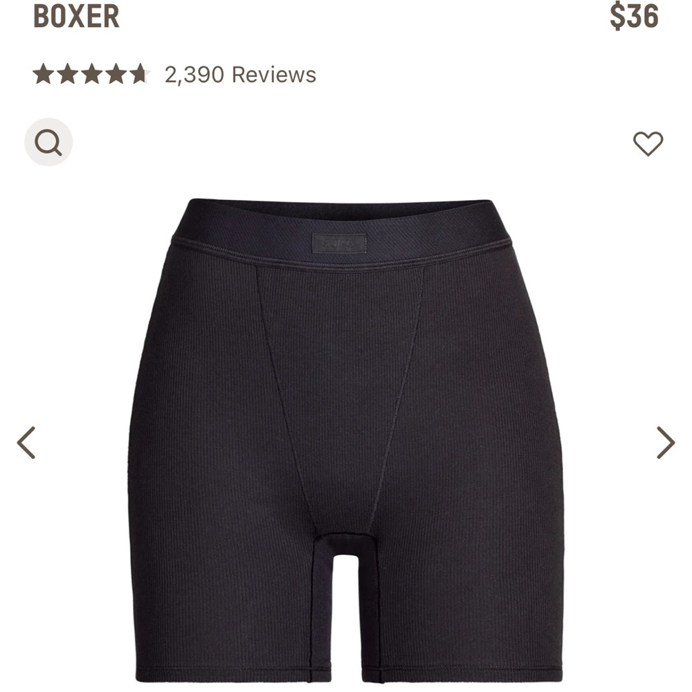Skims cotton rib boxer/soot. Size small